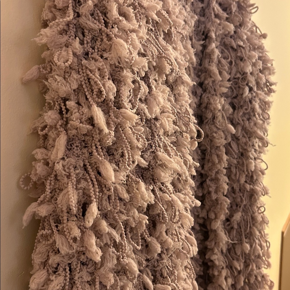 Aaron & Amber Anthropologie Small Knotted Cardigan Chunky Sweater Shaggy Knit - Picture 6 of 17